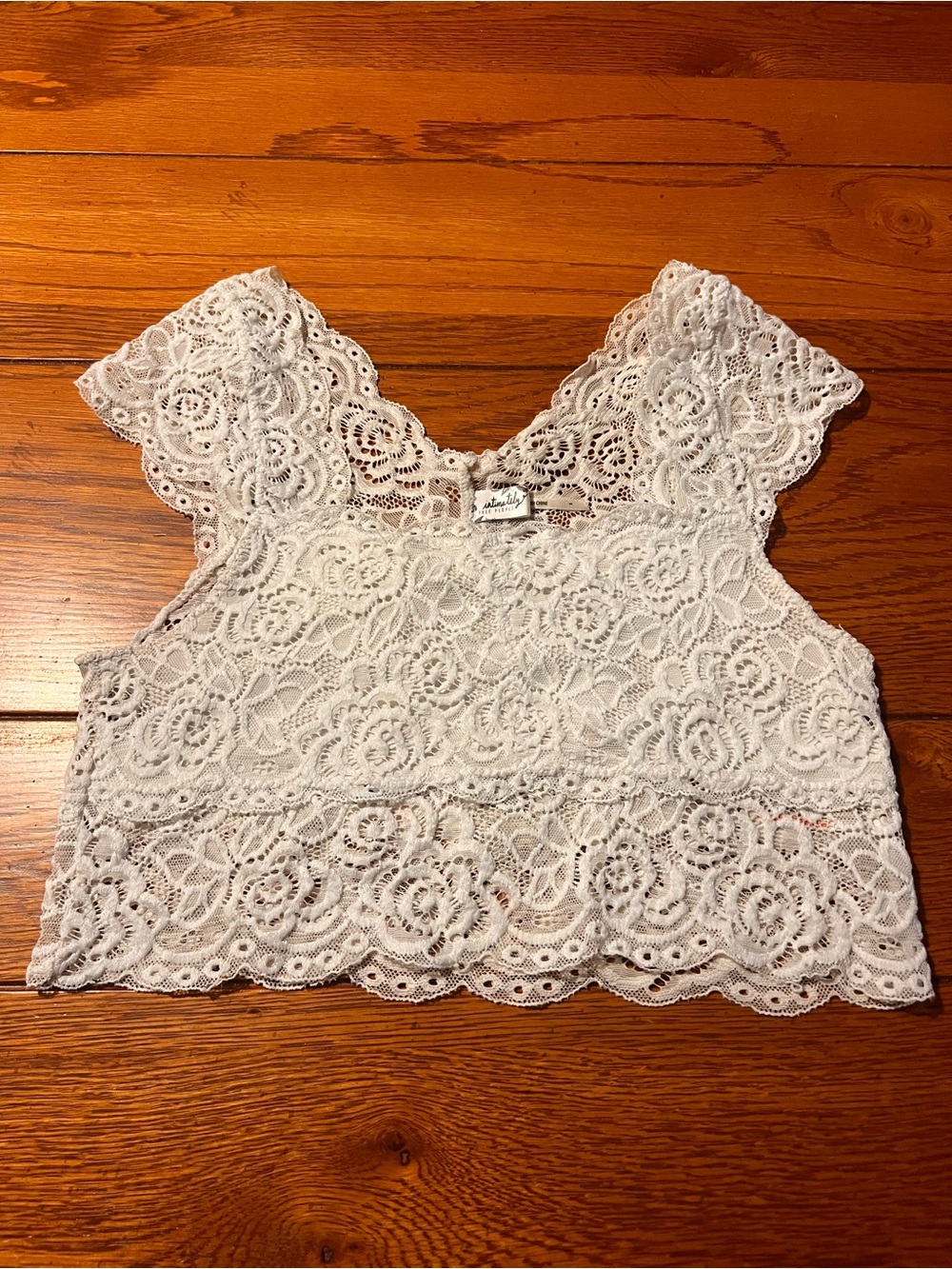 Free People Intimates White Lace Crop Top Bralette
